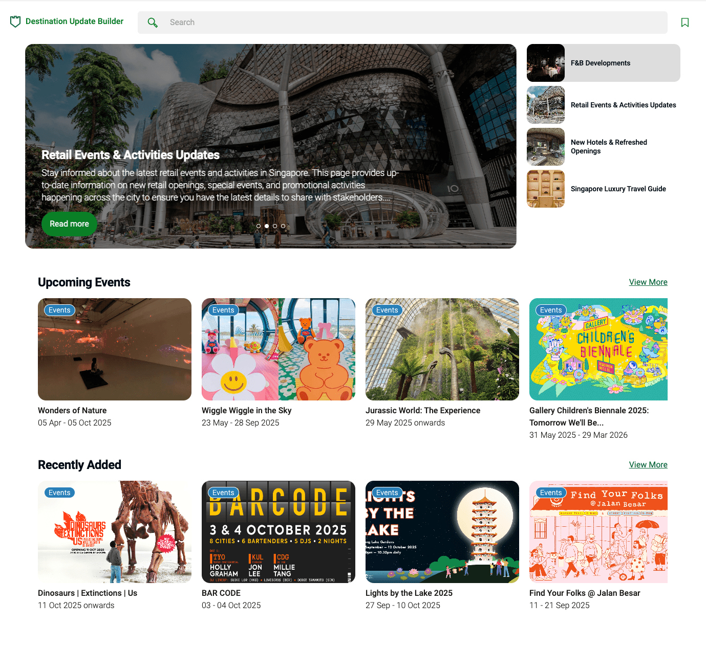 Singapore Tourism Content Suite